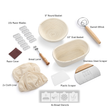 Load image into Gallery viewer, Saint Germain Bakery Premium Round Bread Banneton Basket with Liner - Perfect Brotform Proofing Basket for Making Beautiful Bread - Ultimate Bread Bundle (9 in. Round/10 in. Oval)