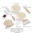 Load image into Gallery viewer, Saint Germain Bakery Premium Round Bread Banneton Basket with Liner - Perfect Brotform Proofing Basket for Making Beautiful Bread - Ultimate Bread Bundle (2x 9" Round Basket)