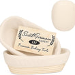 Load image into Gallery viewer, Premium Oval Bread Banneton Basket with Liner (Set of 2 - 10” Oval Baskets)
