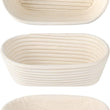 Load image into Gallery viewer, Premium Oval Bread Banneton Basket with Liner (Set of 2 - 10” Oval Baskets)
