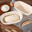 Load image into Gallery viewer, Premium Oval Bread Banneton Basket with Liner (Set of 2 - 10” Oval Baskets)
