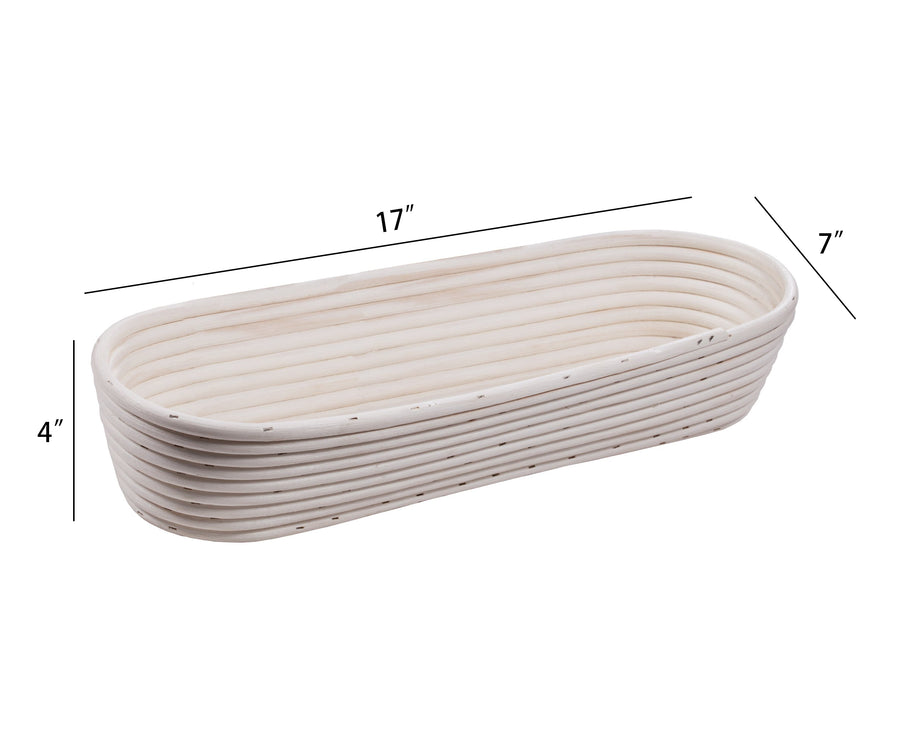 Premium Long Oval Banneton Basket with Liner