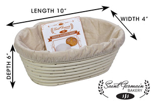 Special Premium Oval Banneton Basket with Liner - Limit 1 - Click For Details