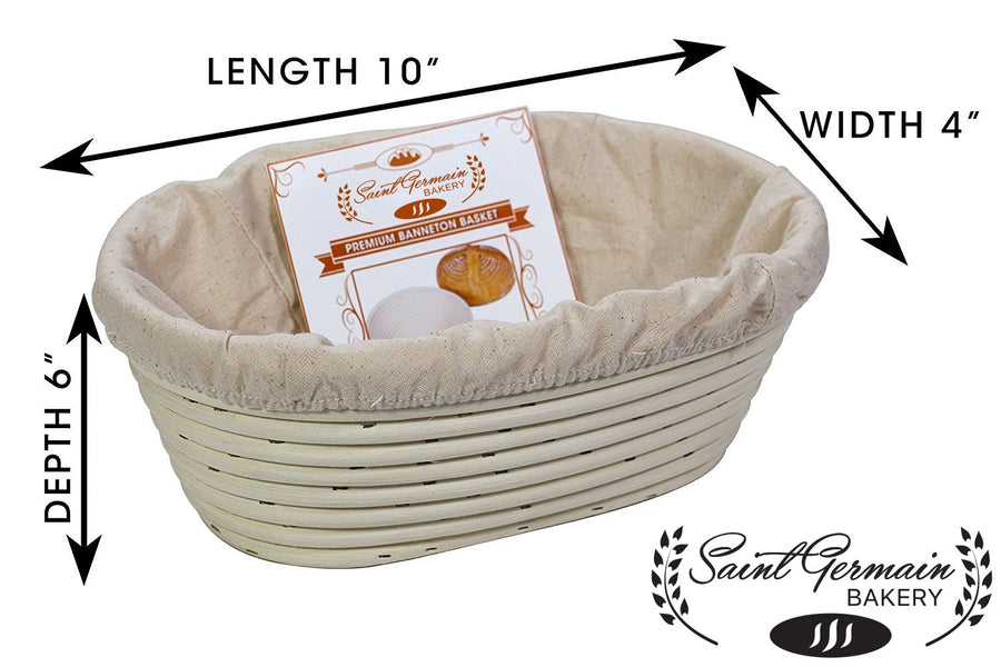 Special Premium Oval Banneton Basket with Liner - Limit 1 - Click For Details