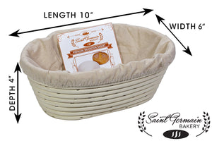 Premium Oval Banneton Basket with Liner
